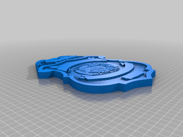 police badge 3D print model - Mito3D
