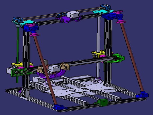 adimlab gantry single motor dual z axis 3D print model - Mito3D