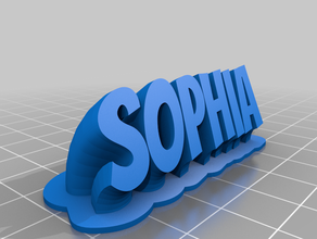 sophia personalizado 3d print model - Mito3D