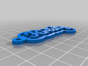kristy key chain customized 3d print model - Mito3D