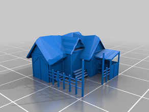 petite maison de campagne - taxer terrain aos whfb 3d print model - Mito3D