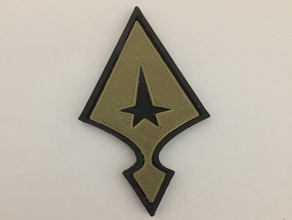 ares badge axanar insignia star trek 3d print model - Mito3D