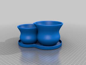 trio planter 3d print model - Mito3D