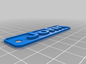 my customized simple text sign john 3d print model - Mito3D