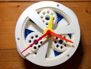 planetary gear clock 3d print model - Mito3D