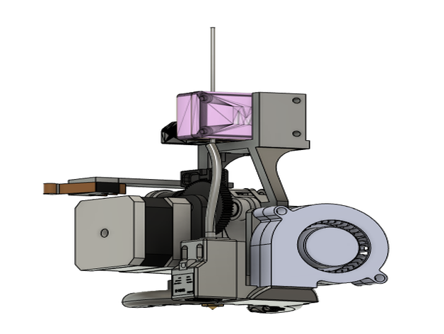 titan aero clone fã excentricidade sn04 cablechain trava de montagem ventilador refrigeração e3d a do sensor 3D print model - Mito3D