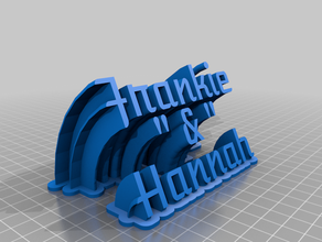 frankie & hannah personalizado 3d print model - Mito3D
