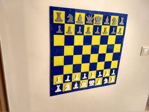 wall magnetic chessboard 3d print model - Mito3D