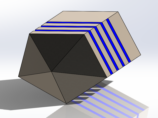 d5 cristal pentagonal dados los 3D print model - Mito3D