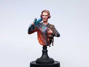 pewdiepie busto do figurine 3d print model - Mito3D
