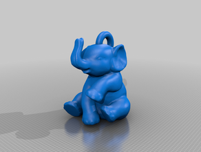 elephant keychain porte clef 3d print model - Mito3D