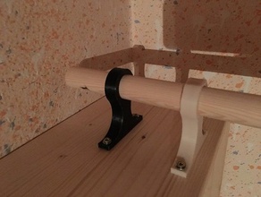 28mm eu wood rood holder 3d print model - Mito3D