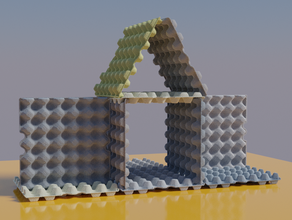 eggs carton construction toys egg structure 3d print model - Mito3D