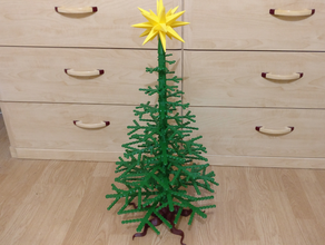 ofis ağacı 60 cm Noel süsü openscad süs kökleri yıldız ağaç 3d print model - Mito3D