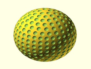 golf topu özelleştirilebilir golfball golfe 3d print model - Mito3D