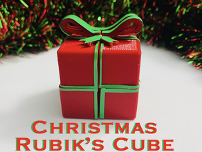 Weihnachten rubik ' s cube 2x2 präsentieren 3d print model - Mito3D