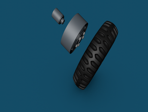 rodas dodge wc53 - wc54 wc52 1 16 escala de aro pneu 3d print model - Mito3D