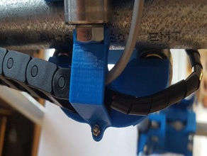 mpcnc staffa del cavo la di montaggio catena clip ferrovia supportless 3d print model - Mito3D