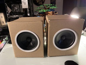 cardboard speaker diy parts 3d print model - Mito3D