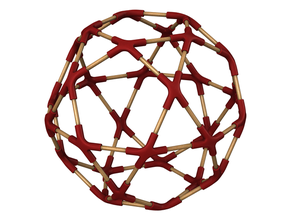 icosidodecaedro conectores cinco lados formas poliedro 3d print model - Mito3D