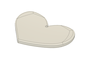 heart shaped ring plate 3d print model - Mito3D