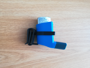 asthma inhaler belt holder clip athlete baby jogger jog outdoor run runner 3d print model - Mito3D