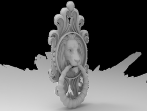 lion porte heurtoir de décoration pour la maison accessoires 3dmodel le mobilier 3d print model - Mito3D
