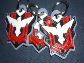 freefire héroïque insigne de porte-clés jeu un trousseau clés logo 3d print model - Mito3D
