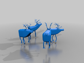 rudolph red nosed reindeer friends christmas santa 3d print model - Mito3D