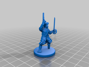 tabaxi pirate + base catfolk dnd miniature dungeons dragons 3d print model - Mito3D