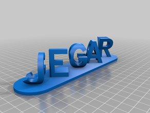 my customized dual letter blocks illusion customizer 3d print model - Mito3D