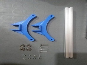 filament spool holder 2020 profile 3d print model - Mito3D