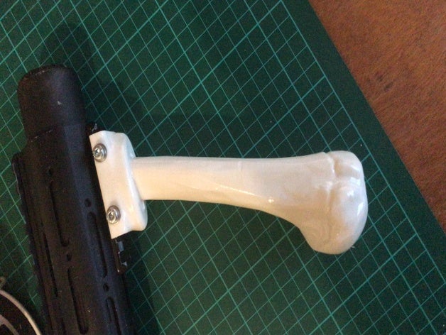 human bone humerus airsoft foregrip 3D print model - Mito3D