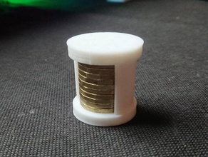 pound coin holder 10 lid 3d print model - Mito3D