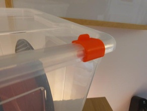 ikea samla 22l lid fastener - dry box not only drybox fillament 3d print model - Mito3D