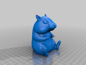 hamster-mama mit familie 3d print model - Mito3D