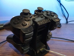 controller stand dualshock 3 integrated usb hub ps3 3d print model - Mito3D