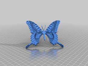 carolyn papillon bleu 3d print model - Mito3D