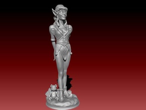 la navidad elf estatua de festiva escultura 3d print model - Mito3D