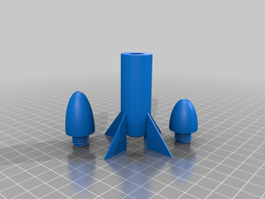 pr-1 de plástico foguete-1 modelo foguete foguetes 3d print model - Mito3D