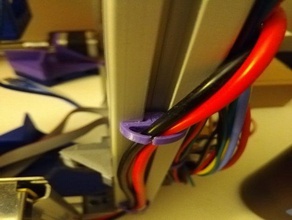 t-slot profil kablo yönetimi klibi 3d print model - Mito3D