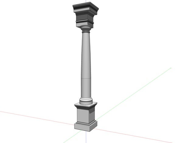 tuscan order column classical 3D print model - Mito3D