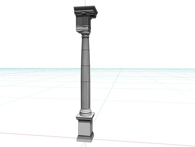 roman doric order column classical 3D print model - Mito3D