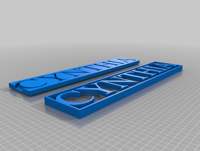 benim çok basit bir isim plakası özelleştirilmiş 3d print model - Mito3D