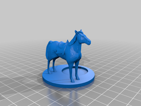 horse space rider dungeons dragons miniature 3d print model - Mito3D