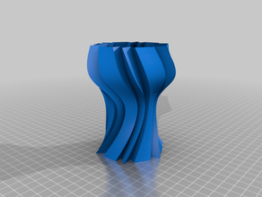 vaso 58 v2 recipiente o de flor porta-lápis espiral 3d print model - Mito3D