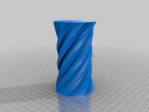 vaso 60 v1 recipiente porta-lápis espiral torcida do 3d print model - Mito3D