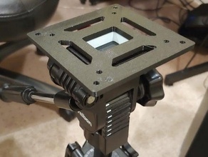 velbon camera tripod speaker stand bookshelf mounting bracket plate quick release mount 3d print model - Mito3D