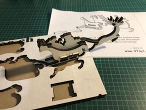 santa Noel Anahtarlık lasercut kontrplak Baba xmas 3d print model - Mito3D