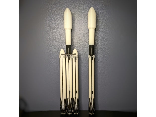 1 200 falcon 9 Şahin ağır 5 blok booster başlatmak roket alanı spacex 3D print model - Mito3D